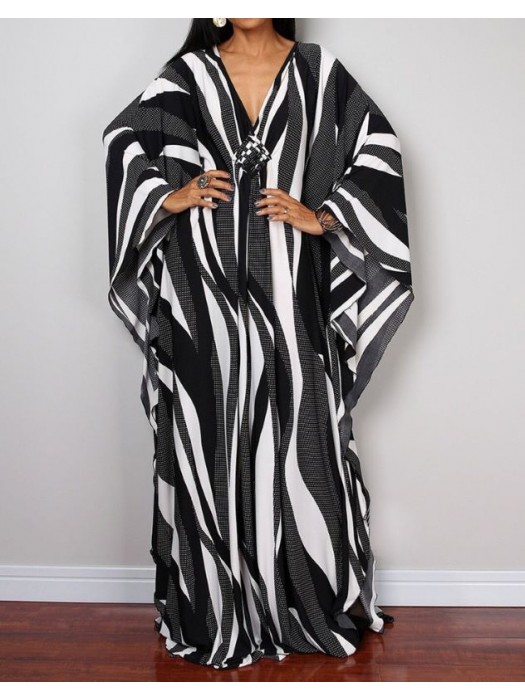 Copricostume Vestito Spolverino Donna Mare Caftano Boho Chic Maxi Dress COV0275